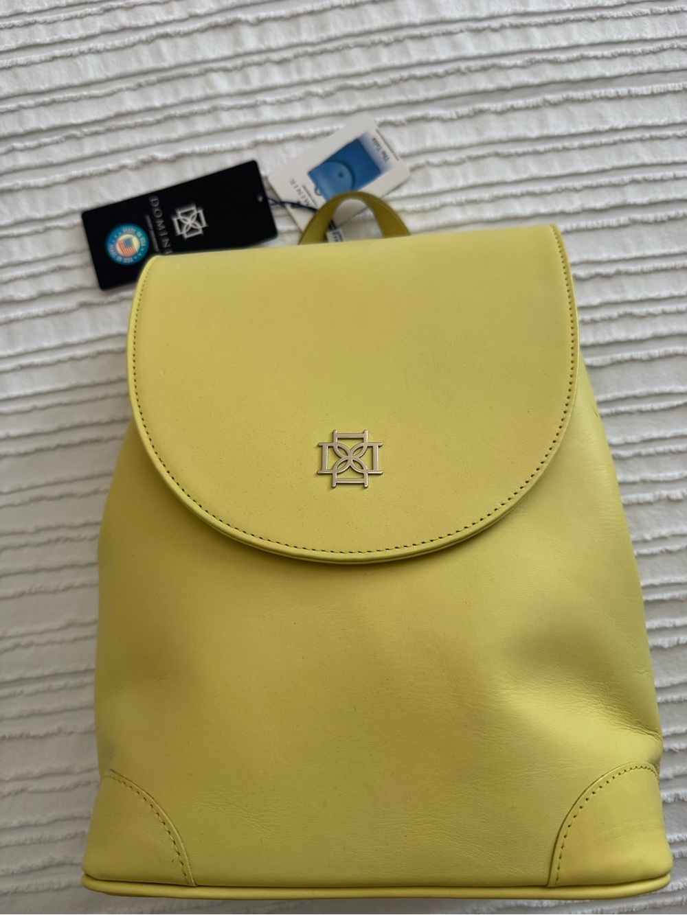 Dominie Luxury Leather Yellow Backpack